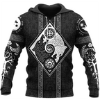 Viking Hoodie Skoll and Hati with Viking Celtic Art