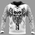 Viking Hoodie – Skulls Hoodie – Norse Viking Axe Power