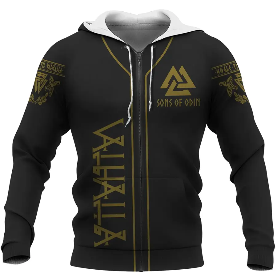 Viking Hoodie Sons Of Odin Valhalla with Valknut Symbol