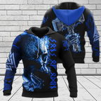 Viking Hoodie Surreal Skull Sons Of Odin Warrior