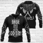 Viking Hoodie Thor Odin Mythos Mjolnir Norse Power