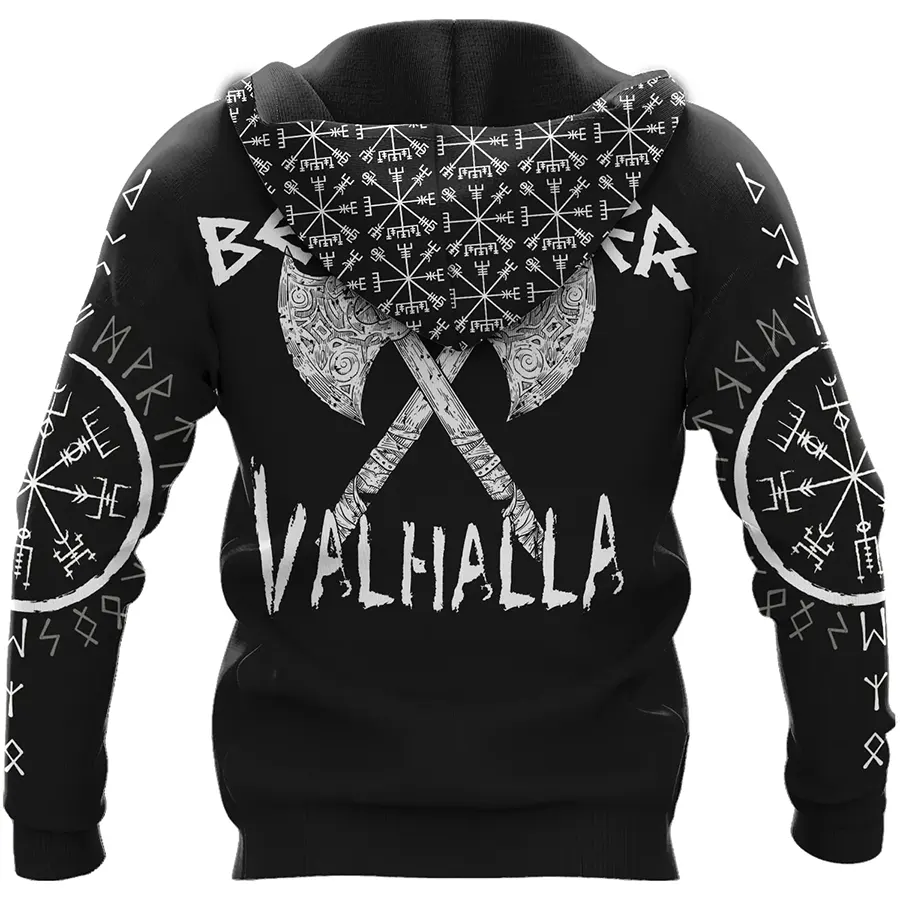 Viking Hoodie Thor Odin Mythos Mjolnir Norse Power