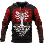 Viking Hoodie Tree of Life Symbol Norse Roots