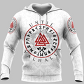 Viking Hoodie Until Valhalla Rune Shield Norse Design