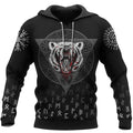 Viking Hoodie – Viking Wolf Rune Fierce Spirit Design