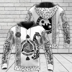 Viking Hoodie Warrior Viking Raven Symbol and Viking Wolf Rune