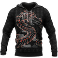 Viking Hoodies – Jormungandr Rune Serpent Power Design