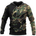 Viking Hoodies – Skull Vegvisir Viking Compass Design