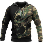 Viking Hoodies – Skull Vegvisir Viking Compass Design
