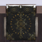 Viking Quilt Bedding Set Aegishjalmur and Rune