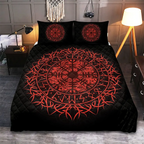 Viking Quilt Bedding Set Aegishjalmur Rune Protection