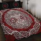 Viking Quilt Bedding Set Celtic Knot Tree of Life