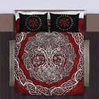 Viking Quilt Bedding Set Celtic Knot Tree of Life