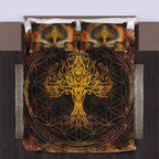 Viking Quilt Bedding Set Celtic Tree of Life Art