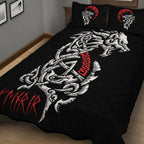 Viking Quilt Bedding Set with Fenrir Celtic Art