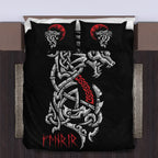 Viking Quilt Bedding Set with Fenrir Celtic Art