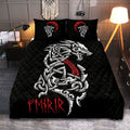 Viking Quilt Bedding Set with Fenrir Celtic Art