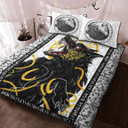 Viking Quilt Bedding Set Fenrir Rune Norse Fury