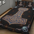 Viking Quilt Bedding Set Hammer of Thor Power
