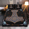 Viking Quilt Bedding Set Hammer of Thor Power