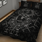 Viking Quilt Bedding Set Jormungandr Rune Norse Chaos