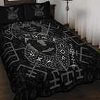 Viking Quilt Bedding Set Jormungandr Rune Norse Chaos