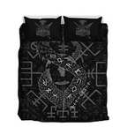 Viking Quilt Bedding Set Jormungandr Rune Norse Chaos