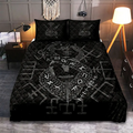 Viking Quilt Bedding Set Jormungandr Rune Norse Chaos