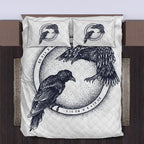 Viking Quilt Bedding Set Munin and Hugin Rune