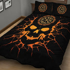 Viking Quilt Bedding Set Nordic Compass Skull