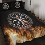 Viking Quilt Bedding Set Norse Helm of Awe Protection