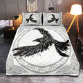 Viking Quilt Bedding Set Norse Raven Art