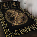 Viking Quilt Bedding Set Norse Raven Design