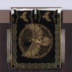 Viking Quilt Bedding Set Norse Raven Design