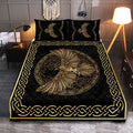 Viking Quilt Bedding Set Norse Raven Design