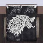 Viking Quilt Bedding Set Norse Wolf Art Legacy