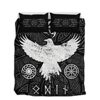 Viking Quilt Bedding Set Raven Symbolism Norse Legacy