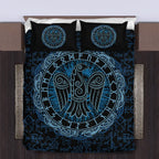 Viking Quilt Bedding Set Rune Raven Viking Art