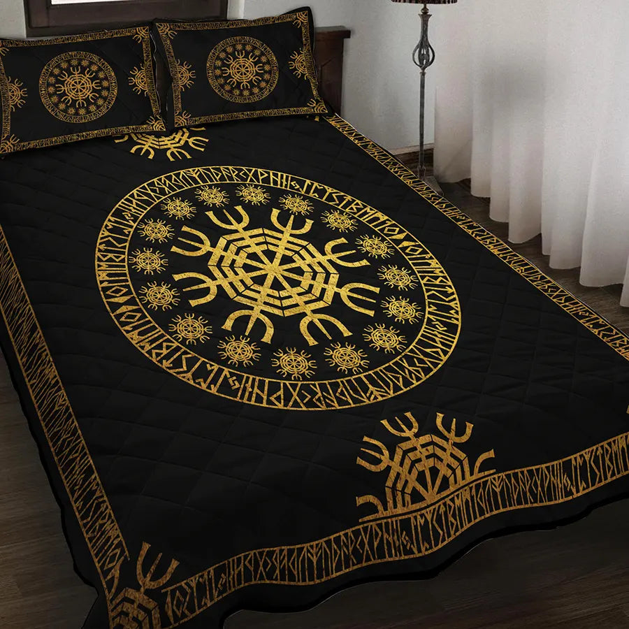 Viking Quilt Bedding Set The Helm of Awe