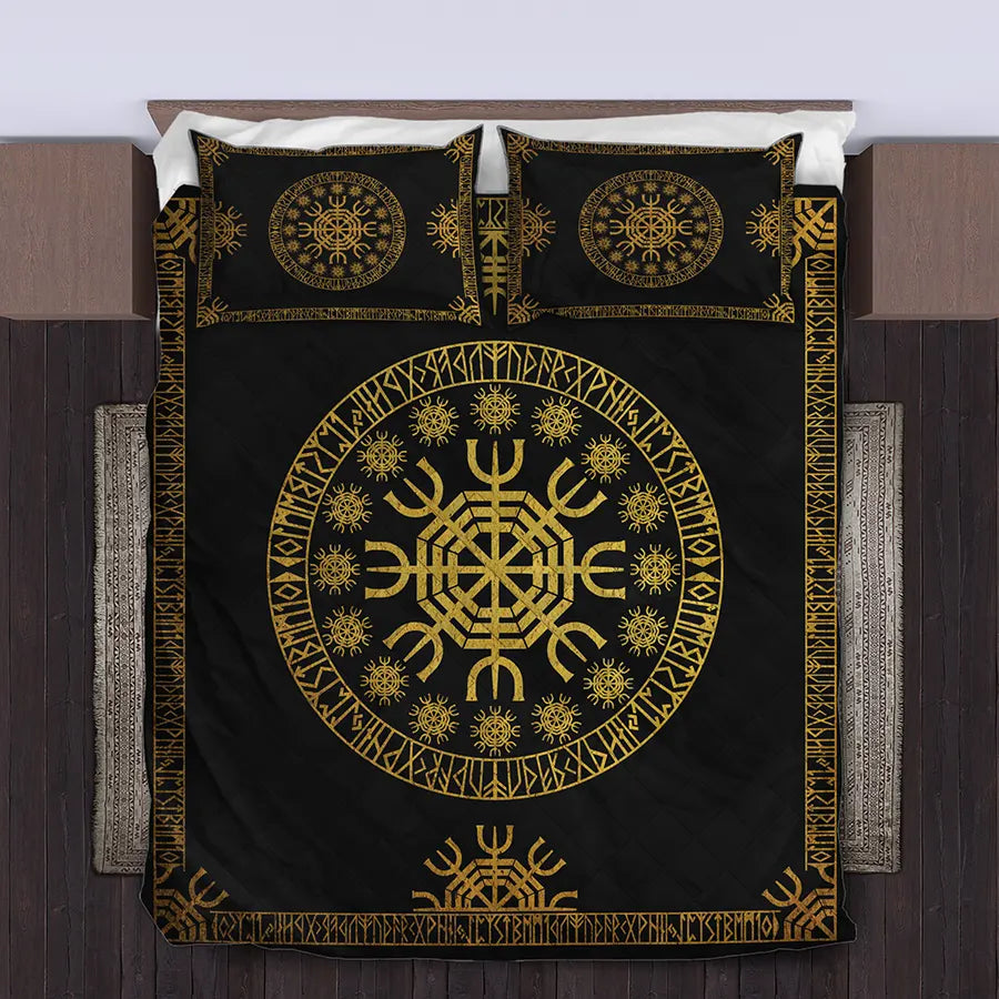 Viking Quilt Bedding Set The Helm of Awe