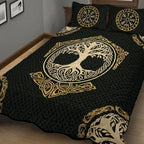 Viking Quilt Bedding Set Tree of Life Celtic Art