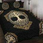 Viking Quilt Bedding Set Tree of Life Celtic Art