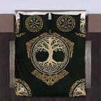 Viking Quilt Bedding Set Tree of Life Celtic Art