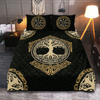 Viking Quilt Bedding Set Tree of Life Celtic Art