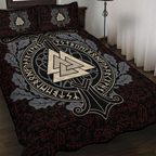 Viking Quilt Bedding Set Valknut Rune Warrior Legacy