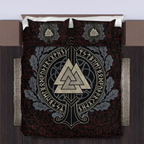 Viking Quilt Bedding Set Valknut Rune Warrior Legacy