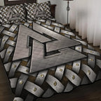 Viking Quilt Bedding Set Valknut Symbol