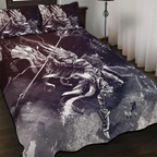 Viking Quilt Bedding Set Valkyrie Artwork Legend