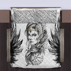 Viking Quilt Bedding Set Valkyrie Wings Legend