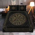 Viking Quilt Bedding Set Vegvisir Symbol